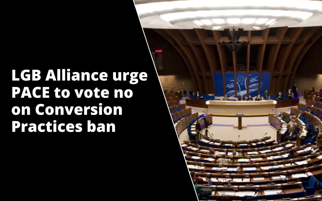 LGB Alliance urge PACE to vote no on Conversion Practices ban